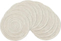 SHACOS Placemats Set of 8 Round Braided Place Mats 15 inch Washable Table Mats by SHACOS