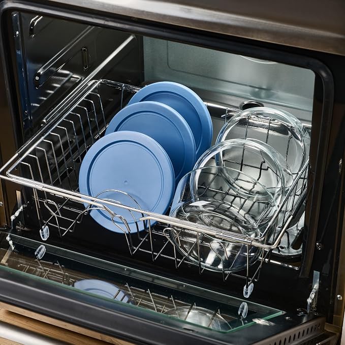 12-Piece Glass Food Storage Containers Set | 4-Cup, Leakproof | Microwave - Image 4