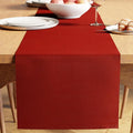 Encasa XO Table Runner, Yarn Dyed Ribbed Cotton 13"x59" | Solid Red, 12-Ply by EncasaXO