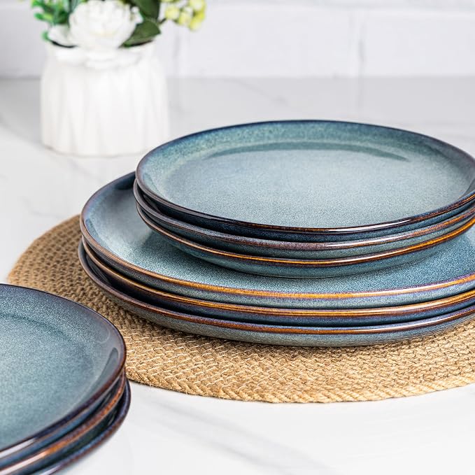 AmorArc Ceramic Dinner Plates Set of 6, 10.5 Inch Stoneware Plates Set | - Image 6