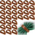 50 Pcs Wooden Napkin Rings Handmade Dining Napkin Holder Buckles Farmhouse by Remerry