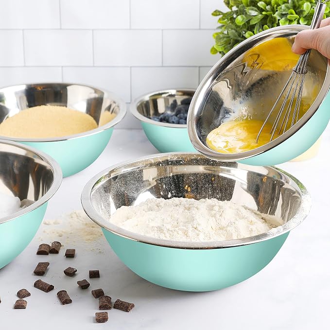Stainless Steel Mixing Bowls Set, 5-Piece Meal Prep & Food Storage | .75 - Image 5