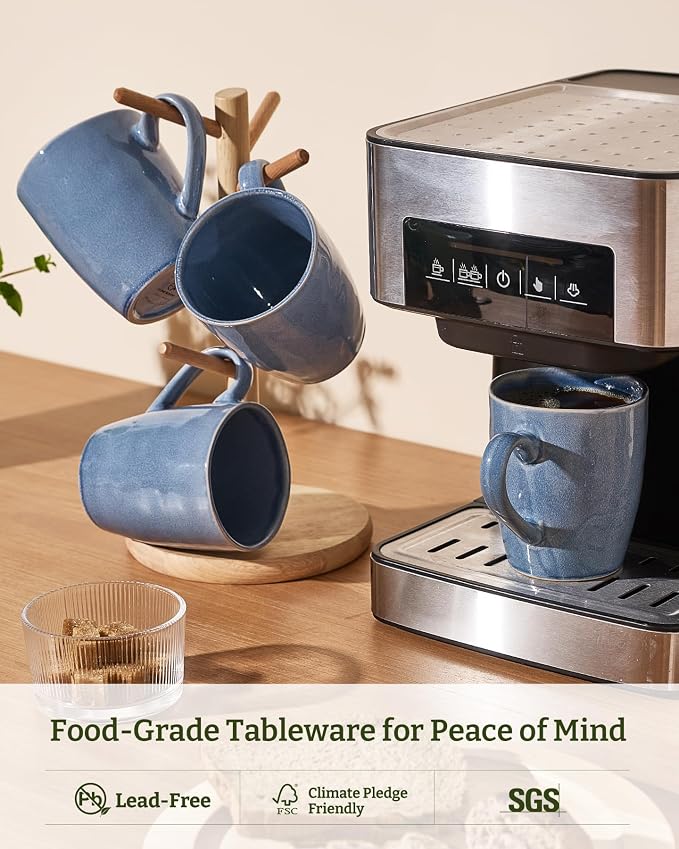 famiware Aurora Coffee Mugs, 14oz Mug Set of 6, Stoneware Mug, Cups - Image 2