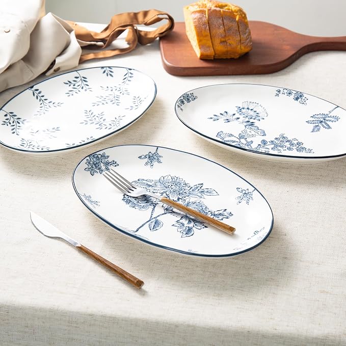 Ceramic Serving Platter, Large Oval Dinner Plates, Large Serving Trays - Image 6