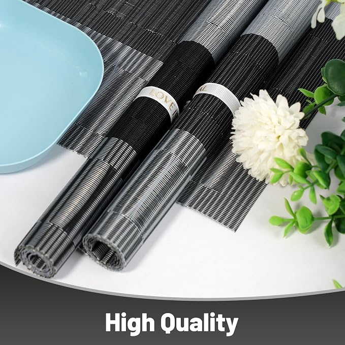 Placemats Set of 6，Non-Slip PVC Weave Table Mats Easy to Clean，Heat Resistant - Image 6