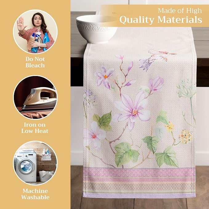 Maison d' Hermine Table Runner 100% Cotton 14.50" x 72" | Table Runners 72 - Image 3