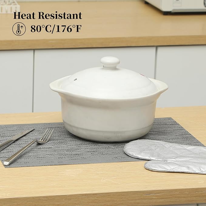 Leetaltree Grey Placemats, Heat Resistant Non-Slip Place mats - Image 6