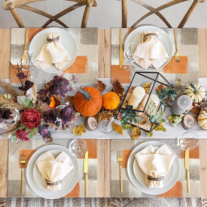 Emvency Farmhouse Placemats Set of 4, 12x18 Inch - Image 7