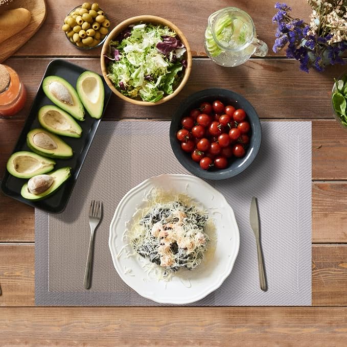Aofmee Placemats Set of 6, Heat Resistant Place Mats, Washable Durable PVC - Image 5