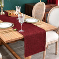 NEWISHER Reversible Double Layer Table Runner Faux Linen Fabric, 13x72inch | by Newisher