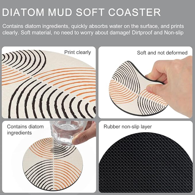 Bohemia Coasters Set of 4, Absorbent Coasters - Image 9