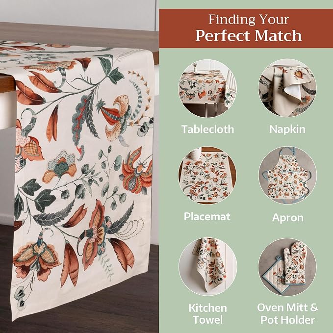 Maison d' Hermine Table Runner 100% Cotton 14.50" x 108" | Table Runners 108 - Image 5