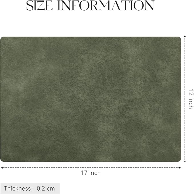 MOSAYT Vinyl Placemats Set of 6-12 X 17 Inch - Image 7