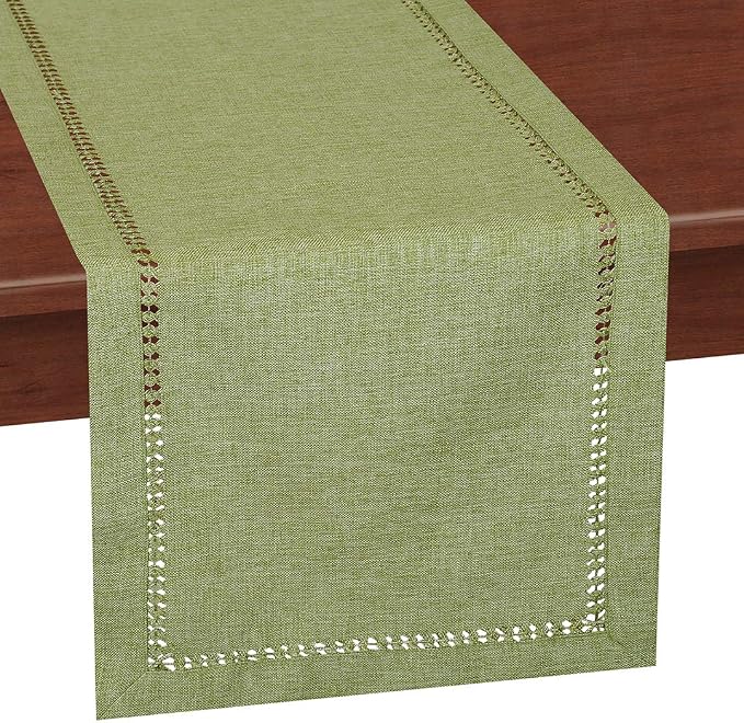 Grelucgo Small Handcrafted Solid Color Dining Table Runner, Dresser Scarf by Grelucgo