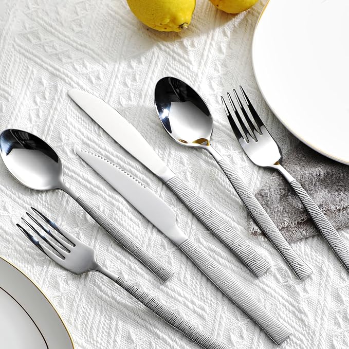 Silverware Set of 24 Stainless Steel Flatware Set - Image 7