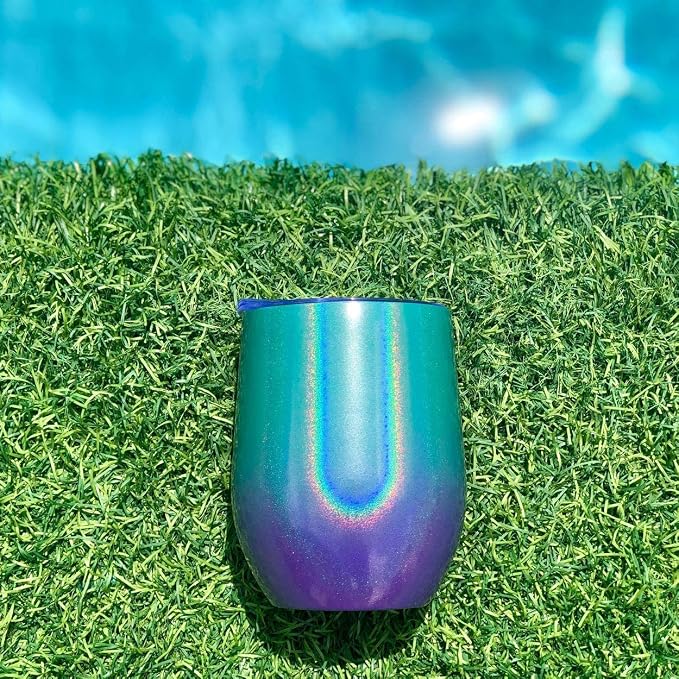 CHILLOUT LIFE 12 oz Stainless Steel Wine Tumblers 2 Pack - Image 9