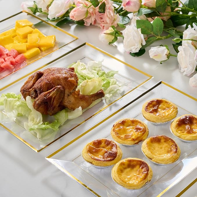 FOCUSLINE 8 PCS Plastic Serving Trays - Image 9