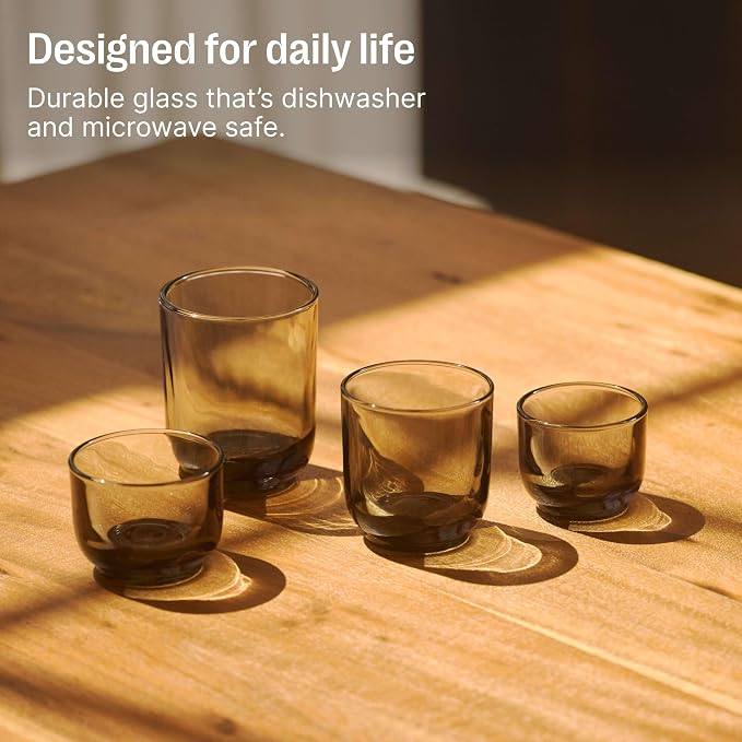 Fellow Pirch Cortado Cups 4.5 oz, Soda Lime Glass Woodland | Curved Interior - Image 7