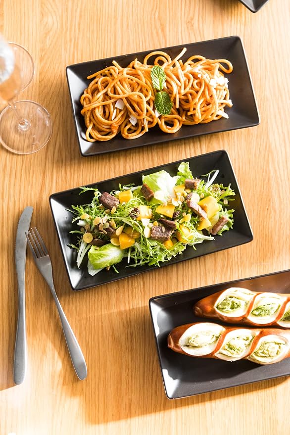 LAUCHUH Serving Platters, 10 inch Porcelain Serving Plates Sushi Plates | - Image 9