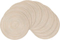 SHACOS Round Braided Placemats Set of 8 Cotton Fabric Round Table Mats Non Slip by SHACOS