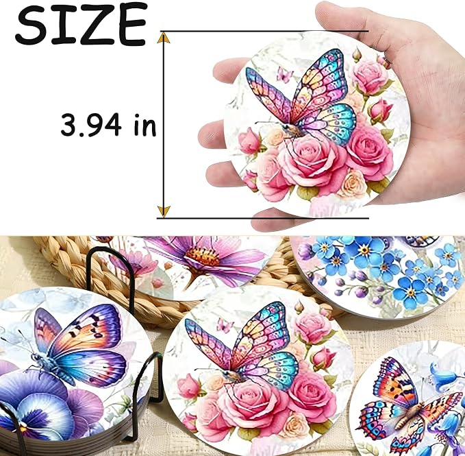 Diamond Art Coasters Kit, DIY Diamond Art - Image 5
