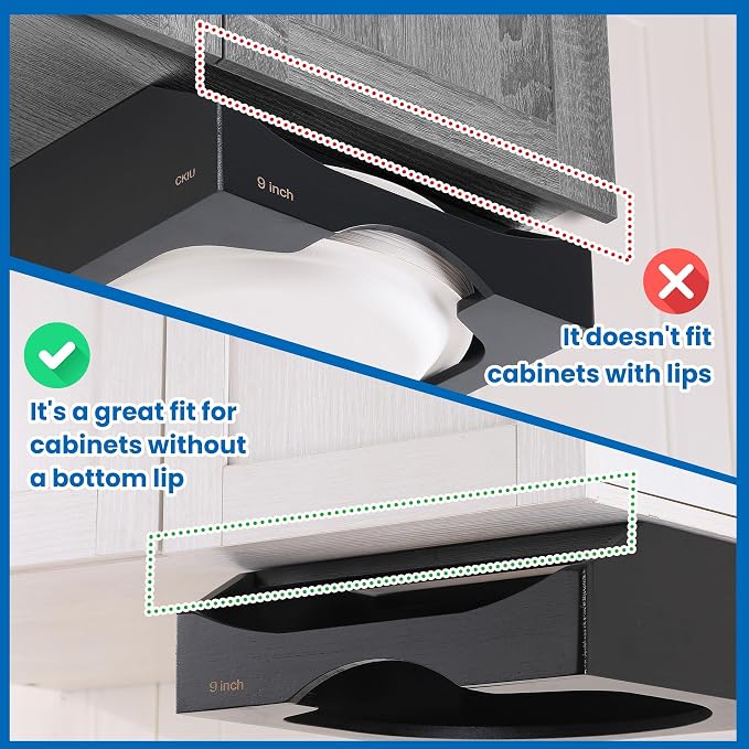 9-inch Paper Plate Dispenser Under Cabinet, Bamboo Paper Plate Holders - Image 4
