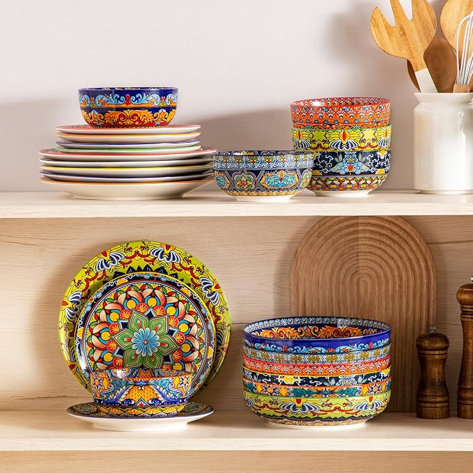 vancasso 24-Piece Dinnerware Sets, Plates & Bowls Sets Service - Image 8