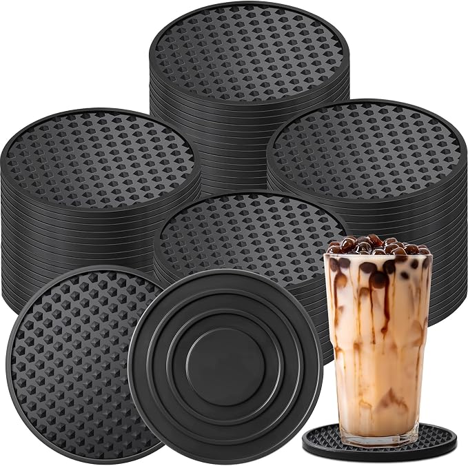 Eccliy 60 Pack Silicone Coasters by Eccliy