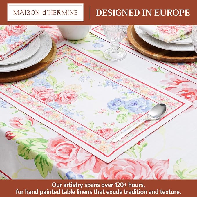 Maison d' Hermine Placemats Set of 4 Reusable 100% Cotton | Cloth Place Mats - Image 2