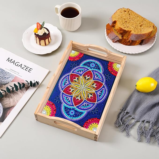 EWJRNSF Diamond Art Kits for Adults Wooden Serving Trays - Image 7