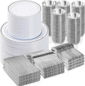 BESTVIP 900PCS Silver Dinnerware Set by Bestvip