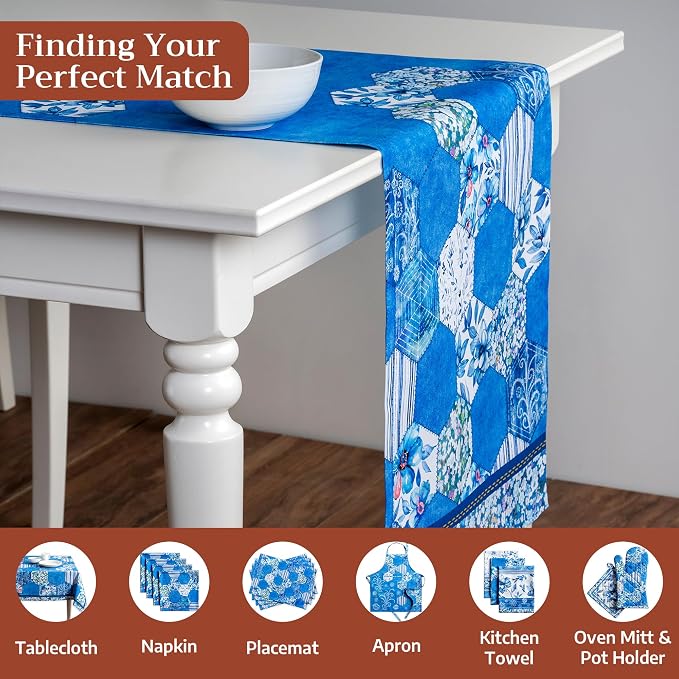 Maison d' Hermine Table Runner 100% Cotton 14.50" x 72" | Table Runners 72 - Image 4
