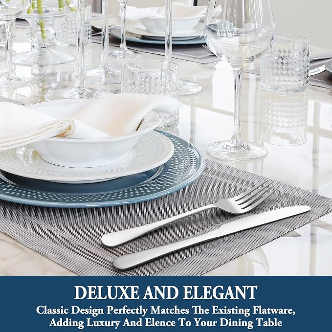 32 Piece Dinner Forks Set, Food-Grade Stainless Steel Silverware Forks - Image 6