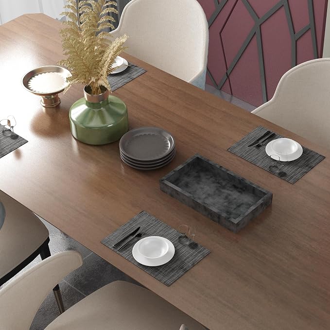 Placemats Set of 4 Washable Indoor | Outdoor Vinyl Place Mats - Image 7