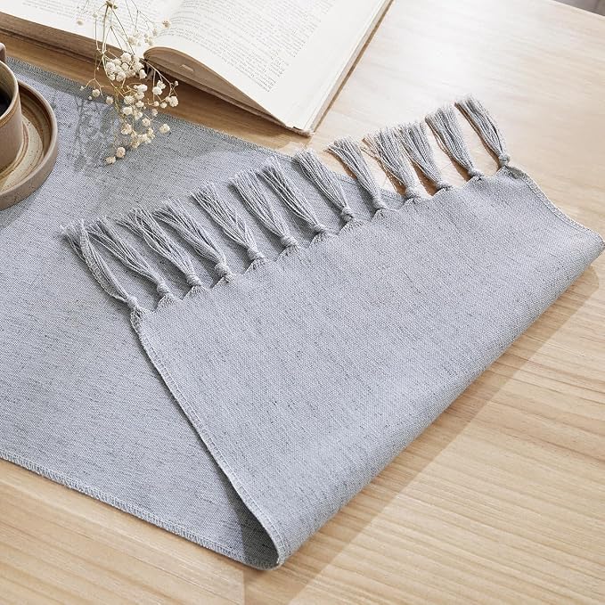 Cotton Linen Table Runner, 13x48 Inch, Machine Wash - Image 4