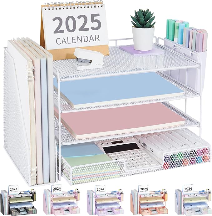Desk Organizer, 4-Tier Desktop File Organizer by OPNICE