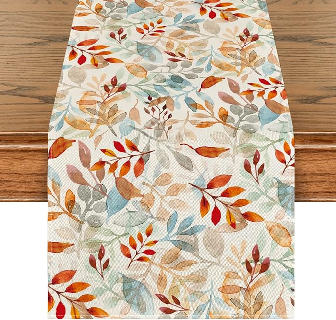 Artoid Mode 210 GSM Fall Table Runner 13x48 Inch Home Party Decor | Beige by ArtoidMode