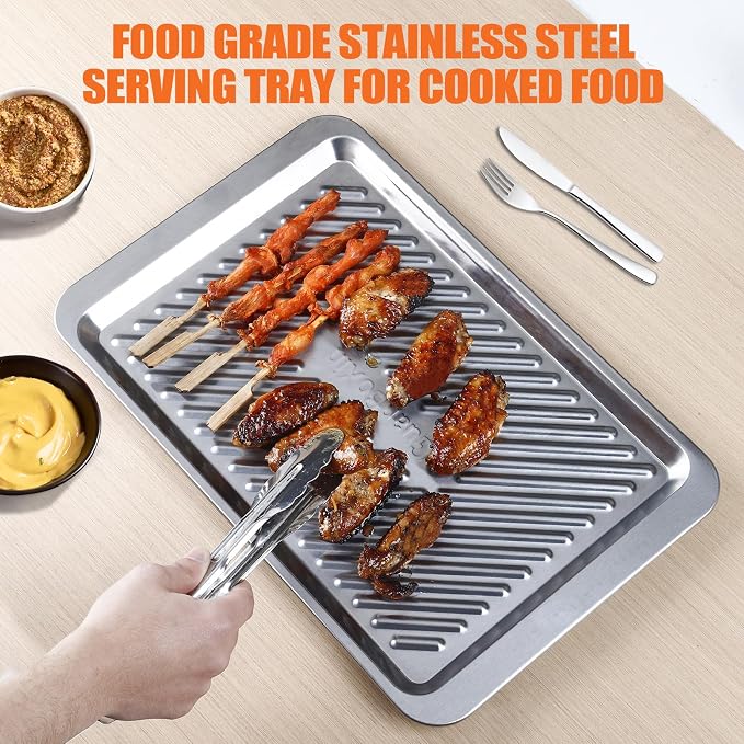 Grilling Prep and Serve Trays, Standard Marinating Container, Serving Platter - Image 6