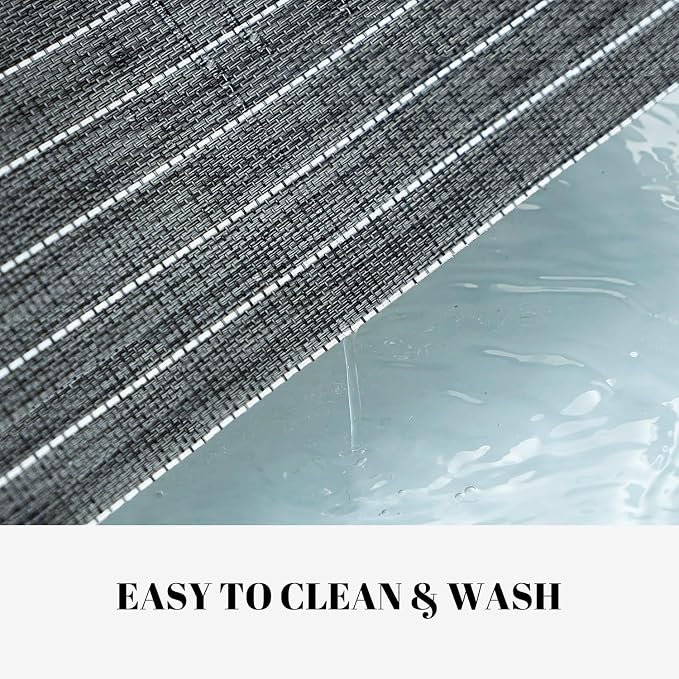 Placemats Set of 6 Vinyl/Plastic Woven Place Mats - Image 3