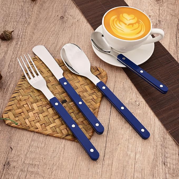 6-Piece Vintage 7.01-inch Dessert Fork Set Silverware Set BRIIEC Stainless - Image 8