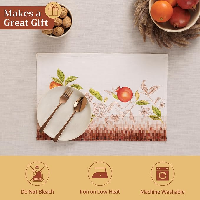 Maison d' Hermine Placemats Set of 4 Reusable 100% Cotton | Cloth Place Mats - Image 5