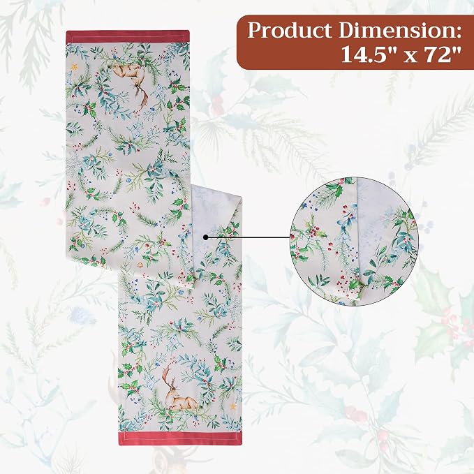 Maison d' Hermine Table Runner 100% Cotton 14.50" x 72" | Table Runners 72 - Image 7