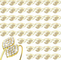Hotop Gold Napkin Rings Gold Table Decoration, Leaves Napkin Rings, 12 Piece | by HOTOP