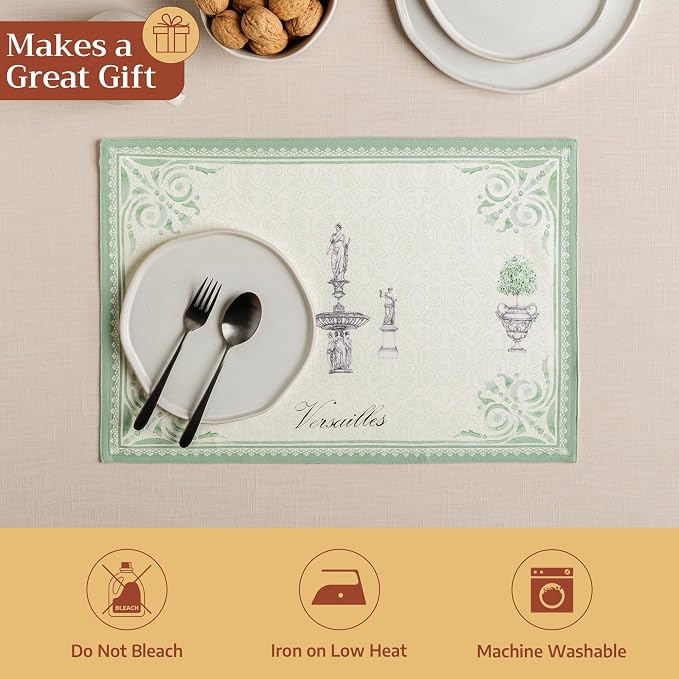 Maison d' Hermine Placemats Set of 2 Reusable 100% Cotton | Cloth Place Mats - Image 5