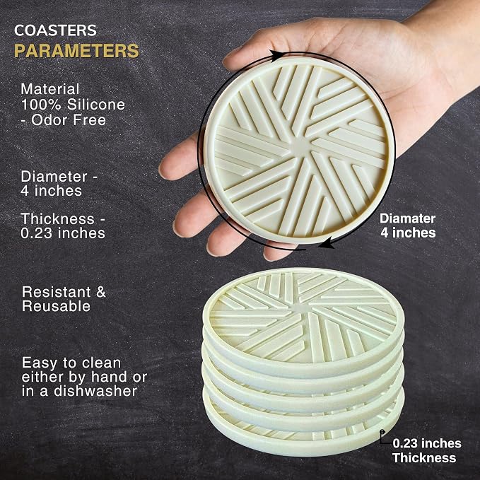 Silicone Coasters Set of 6 - Image 3