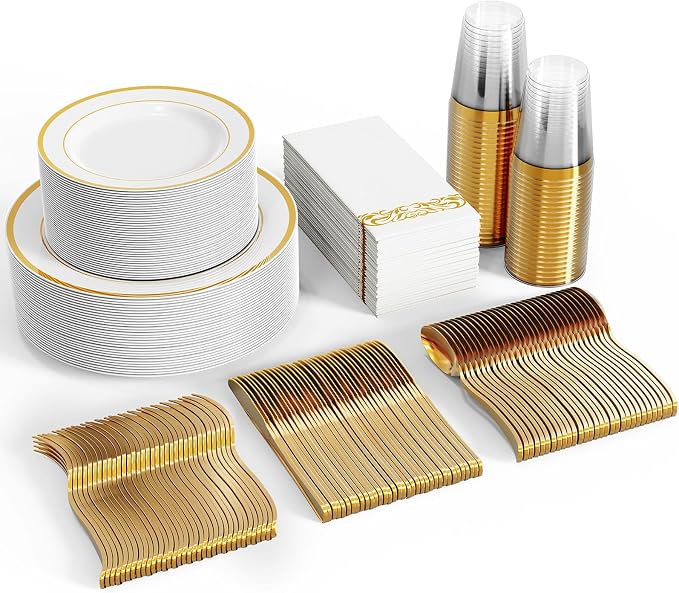 FOCUSLINE 350 Ct Disposable Dinnerware Set by FOCUSLINE