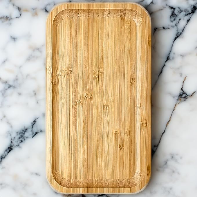 Bam&Boo Bamboo Serving Tray Natural Minimalist Rectangular Coffee, Decor - Image 6