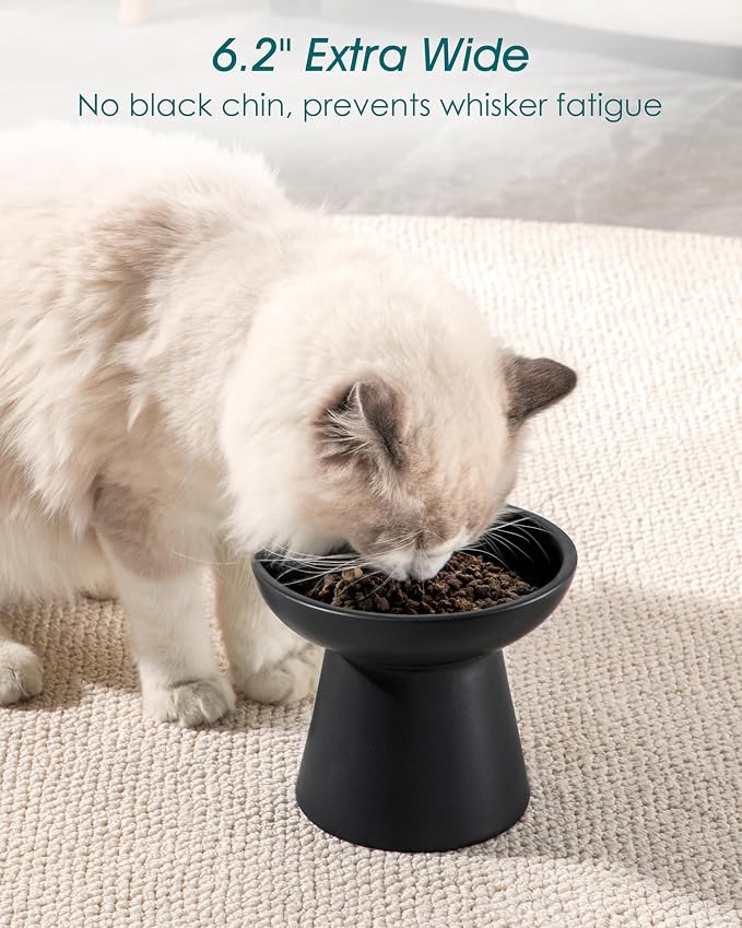 vancasso Ceramic Elevated Cat Bowls 2-Pack - Image 4