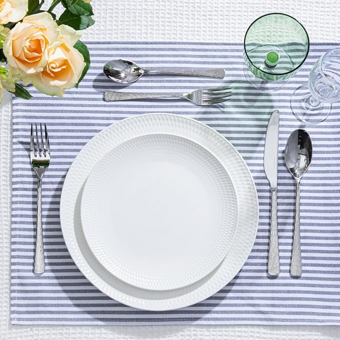 Silverware Set with Serving Utensils, 45 Piece Flatware Set, 18/10 Steel | - Image 7