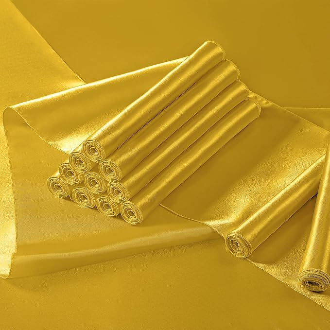 Manyshofu Gold Satin Table Runner 12x72 - Image 5